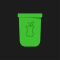 Compost icon, vector color line illustration