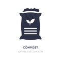 compost icon on white background. Simple element illustration from General concept