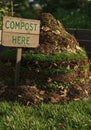 Compost Pile in a Garden Royalty Free Stock Photo
