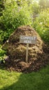 Compost Pile in a Lush Garden Setting Royalty Free Stock Photo