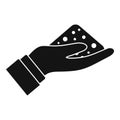 Compost soil hand icon, simple style Royalty Free Stock Photo