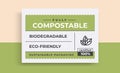 Compostable label vintage. Eco-Friendly material