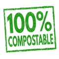 100 % compostable sign or stamp