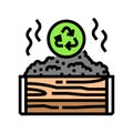 composting environmental color icon vector illustration