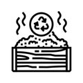 composting environmental line icon vector illustration