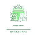 Composting green concept icon