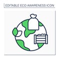 Composting line icon