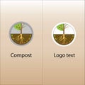 Composting process. Compost organic waste. Royalty Free Stock Photo