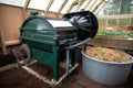 composting system with automatic turner, keeping compost aerated and turning