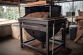 composting system with mechanical turnings device, making it easy to mix and aerate