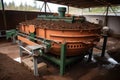 composting system with mechanical turnings device, making it easy to mix and aerate