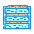 composting waste sorting color icon vector illustration