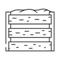composting waste sorting line icon vector illustration