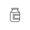 Compote, fruit juice line icon