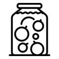 Compote jar icon, outline style