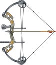 Compound bow and arrow Royalty Free Stock Photo