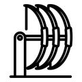 Compound bow icon outline vector. Archery arrow Royalty Free Stock Photo