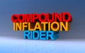 compound inflation rider on blue Royalty Free Stock Photo