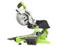 Compound miter saw isolated on a white background. Power tool miter saw isolated