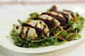 Compound salad with chicken goats cheese and beetroot Royalty Free Stock Photo