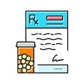 compounding medications pharmacist color icon vector illustration