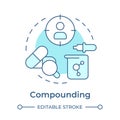 Compounding soft blue concept icon Royalty Free Stock Photo