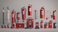 a comprehensive array of fire safety solutions, including extinguishers, alarms, suppression systems, and more, in a