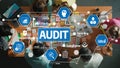 Comprehensive Audit Process: Engaging Team Collaboration, Compliance Checks, Findings Analysis, and Materiality Royalty Free Stock Photo