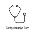 Comprehensive Care Icon with health related symbolism and image