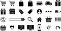E-commerce and Online Shopping Vector Icons Set Royalty Free Stock Photo
