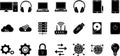 Technology and Digital Icons Set Royalty Free Stock Photo