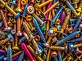 A Comprehensive Collection of Screws Diverse Sizes and Types for Industrial and DIY Projects Explore a vast array Royalty Free Stock Photo
