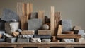 A Comprehensive Collection of Various Construction Materials Including Stones and Wood Royalty Free Stock Photo