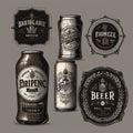 Beer and Beverage Design Elements Collection Royalty Free Stock Photo
