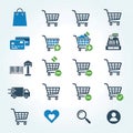 E-commerce and Online Shopping Vector Icons Royalty Free Stock Photo