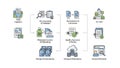 Comprehensive data processing workflow illustratin Royalty Free Stock Photo