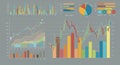 Business Data Analytics Dashboard with Various Charts Royalty Free Stock Photo