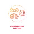 Comprehensive eye exam concept icon Royalty Free Stock Photo