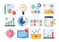 A Comprehensive Guide to AB Testing Visualizing the Workflow and Process Comparison Through Flat Design Icons Royalty Free Stock Photo