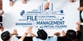 Comprehensive Guide to File Management: Exploring Cloud Storage, Synchronization, Metadata, and Effective Data Retrieval Royalty Free Stock Photo