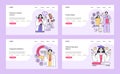 Comprehensive Health Webpages set. Flat vector illustration.