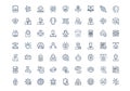 Comprehensive Icon Set for Technology, Security, and Business Concepts line art digital Royalty Free Stock Photo