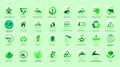 Comprehensive icons set of nature conservation.