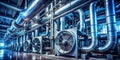 Industrial Cooling System in a Modern Processing Plant Compressors Fans and Pipes for Efficient Thermal Management Royalty Free Stock Photo