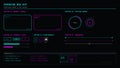 Futuristic UI elements kit for digital display and heads-up display design Royalty Free Stock Photo
