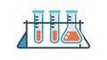 Comprehensive Lab Glassware and Experimentation Icon, vector design Generative AI Royalty Free Stock Photo