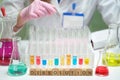 A Comprehensive Laboratory Experiment Focused on Dissolution Concepts Using Colorful Solutions Royalty Free Stock Photo