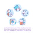 Comprehensive logistics concept line icons with text Royalty Free Stock Photo