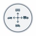 Comprehensive Logistics and Transport Network Icon Royalty Free Stock Photo