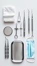 Comprehensive Medical Supplies and Wellness Tools Flat Lay â No People or Text Royalty Free Stock Photo